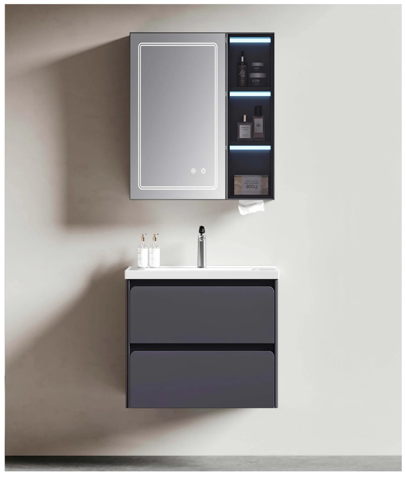 871-70 · stainless bathroom vanity