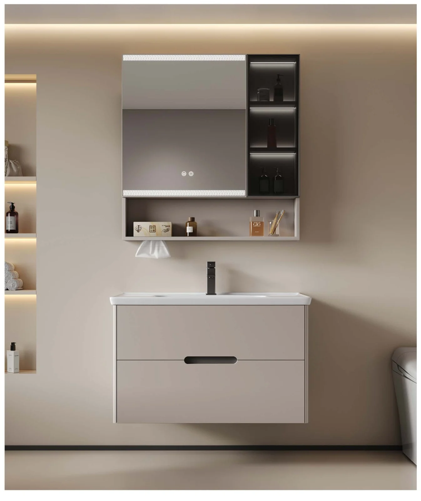 907-70 · stainless bathroom vanity