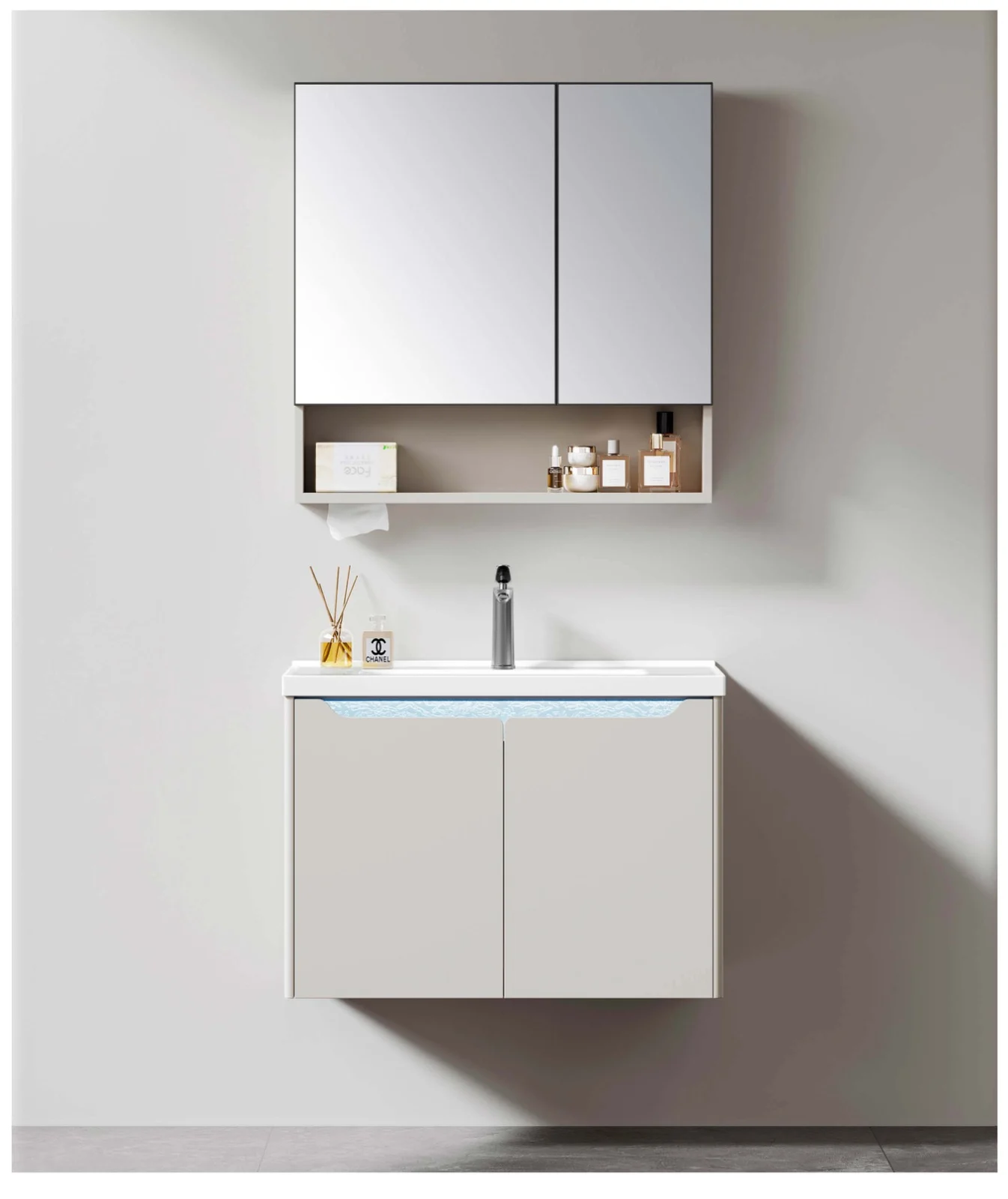 582-80 · stainless bathroom vanity