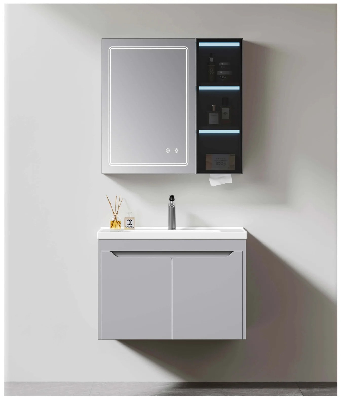 863-80 · stainless bathroom vanity