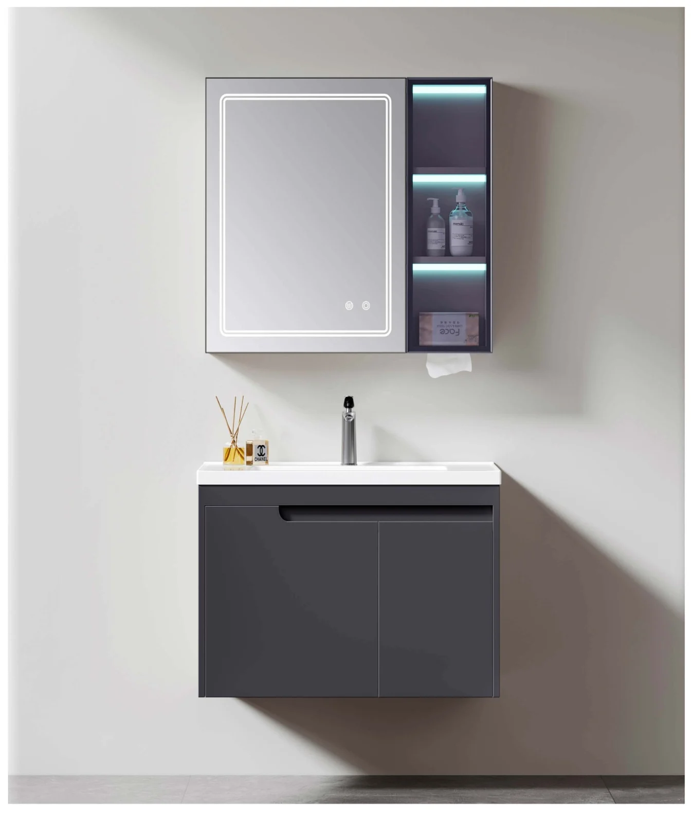 866-80 · stainless bathroom vanity