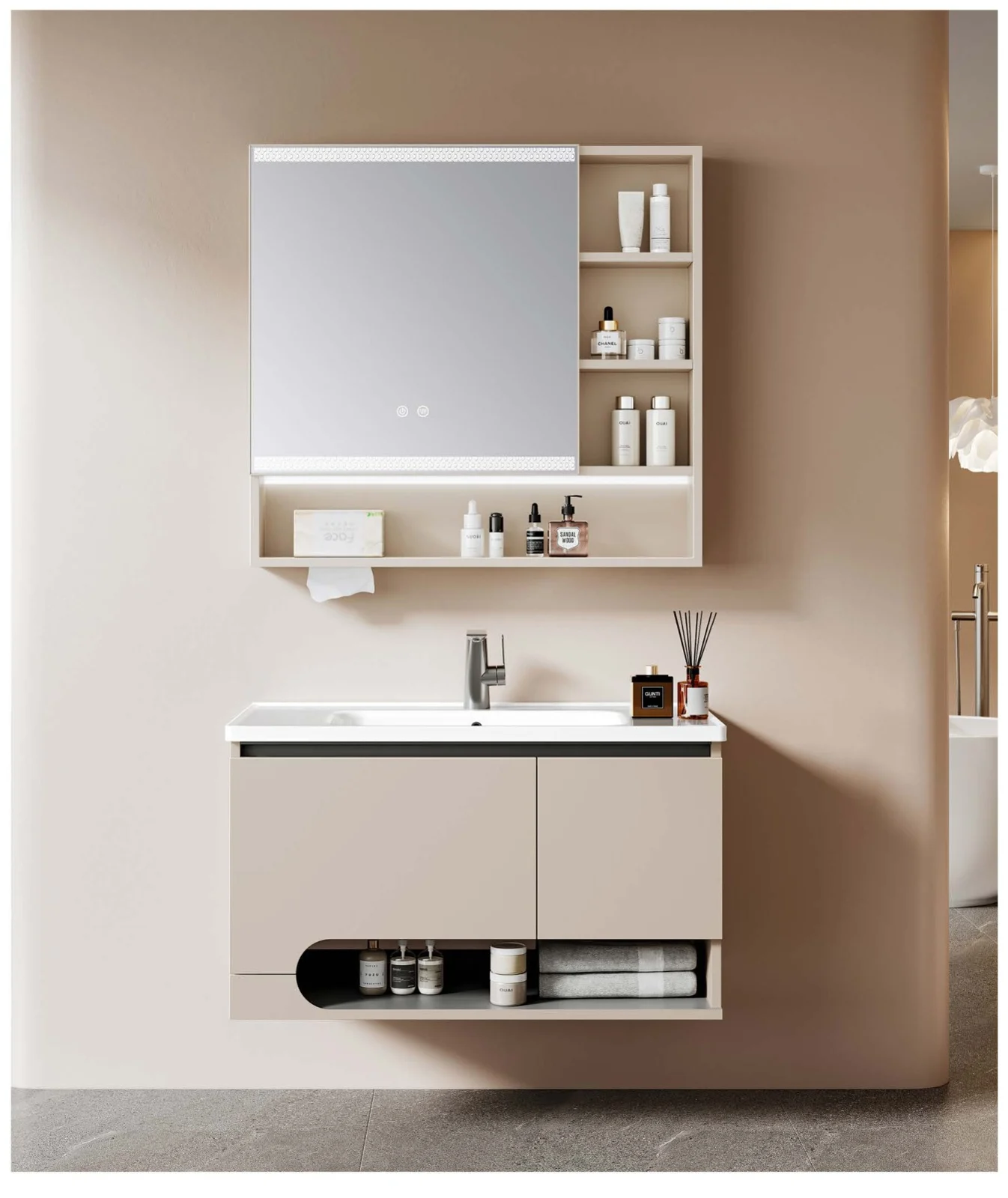 929-80 · stainless bathroom vanity